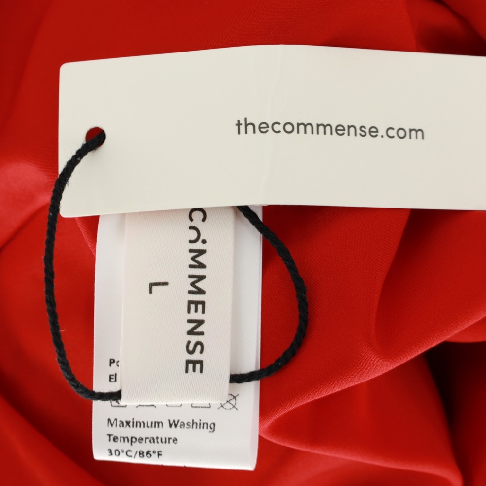 Commense Red Mock Neck Flared Long Sleeve Bubble Hem Mini Dress Size Large - Picture 7 of 12